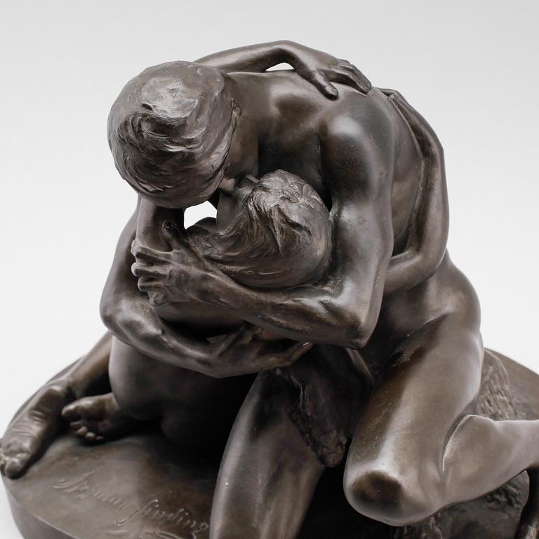 STEPHAN SINDING, efter, skulptur, basalt, signerad och daterad 1889, 1900-tal.