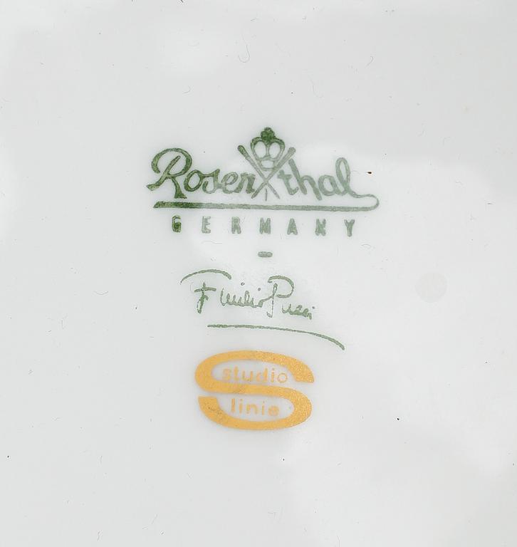 SKÅL PÅ FOT, porslin, Emilio Pucci, Rosenthal.