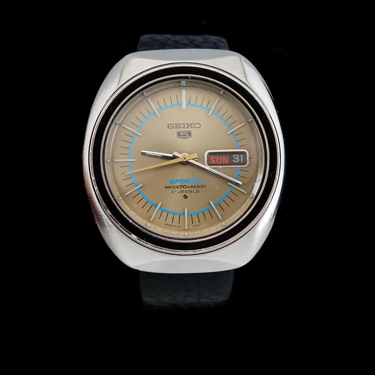 ARMBANDSUR, stål, Seiko 5, 1970-tal.
