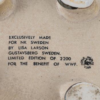 Lisa Larson & Poul Hoff, two stoneware figurines, Gustavsberg, for Nordiska Kompaniet and WWF.