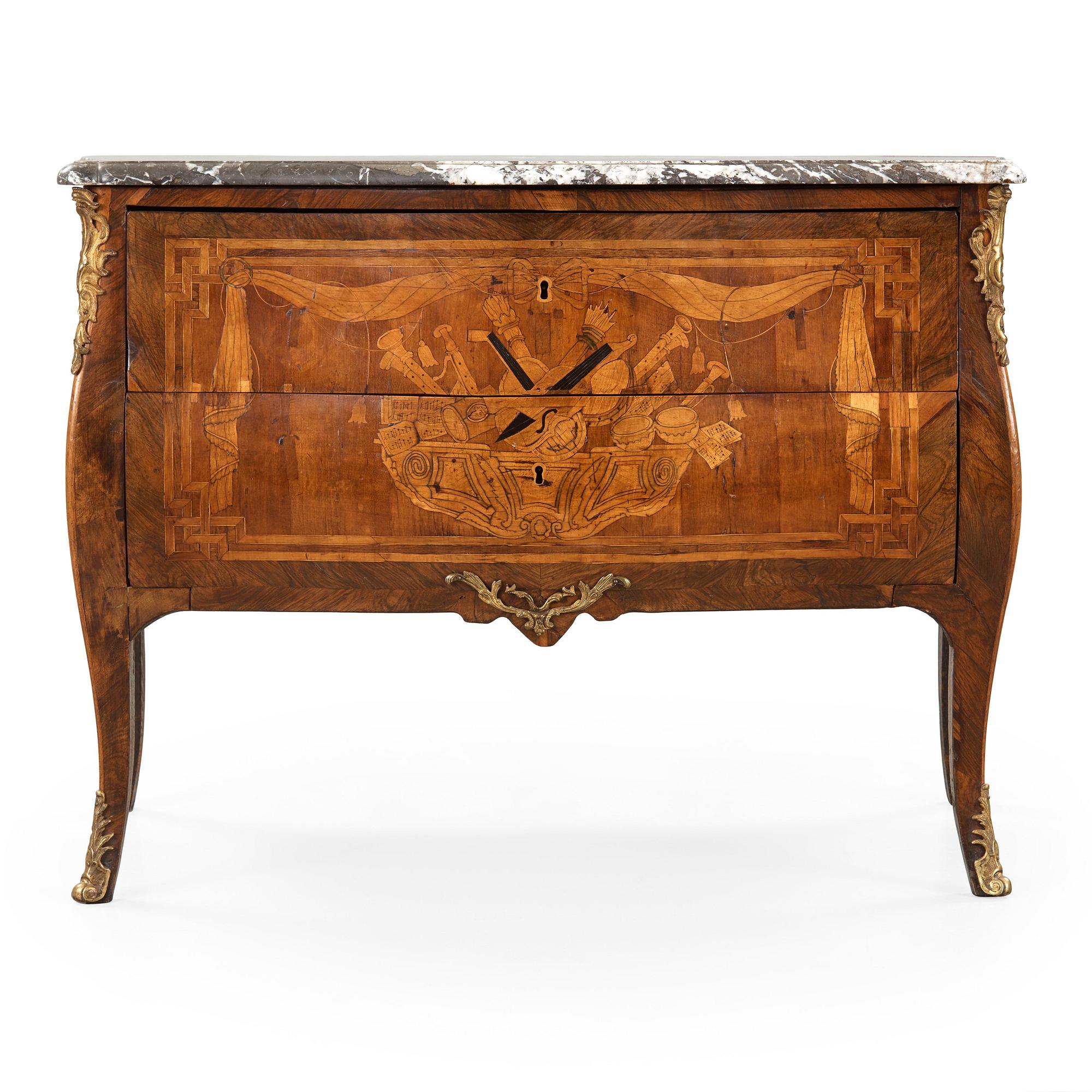 A Louis XV 18th century commode in the manner of Jacques Bircklé, master in Paris 1764.