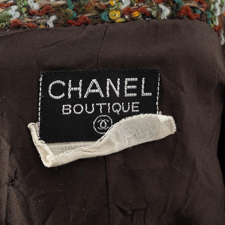Chanel, dräkt, tvådelad, vintage. Storlek ca 38.