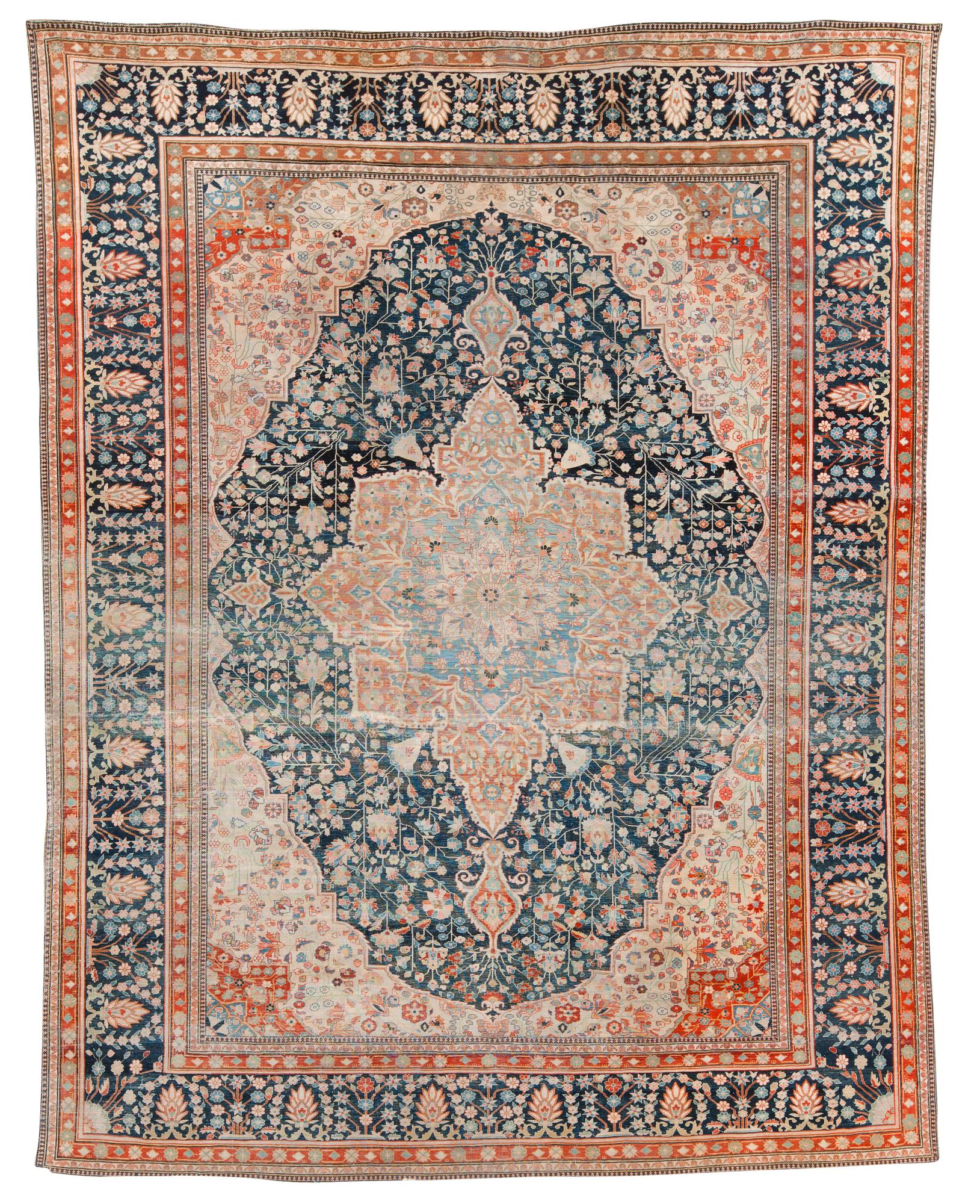 SEMI-ANTIQUE KASHAN SO CALLED MOTACHEM. 291 x 228,5 cm.