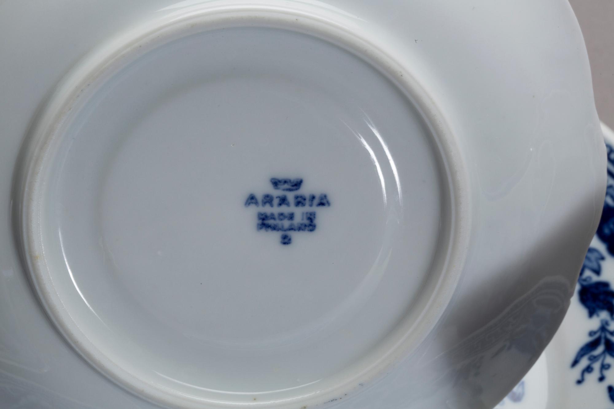 KAFFESERVISDELAR, ca 20 delar."Singapore" Arabia.
