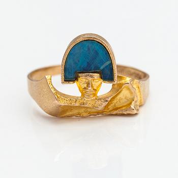 Björn Weckström, A 14K gold and opal triplett ring "Aziabel". Lapponia 1978.