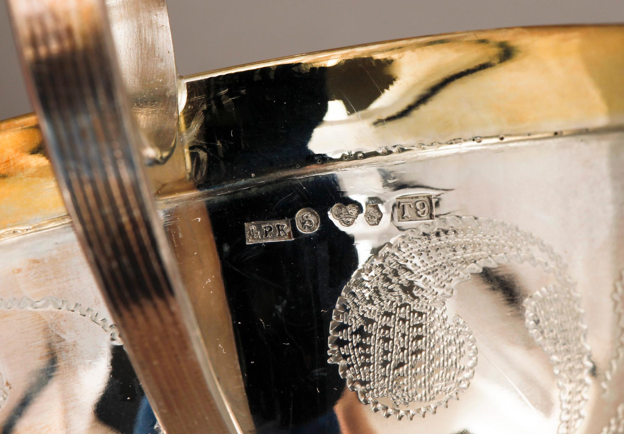 PUNSCHKOPPAR, 12 st, silver, Sverige 1960-tal. Totalvikt ca 660 gram.