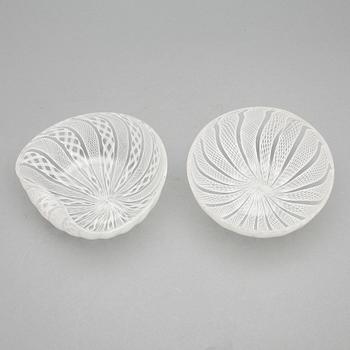 SKÅLAR, 2 st. Glas. Italien.