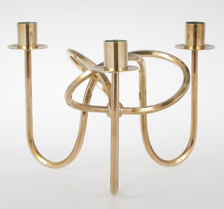 KANDELABER, mässing, "Vänskapsknuten", Josef Frank för Svenskt Tenn,