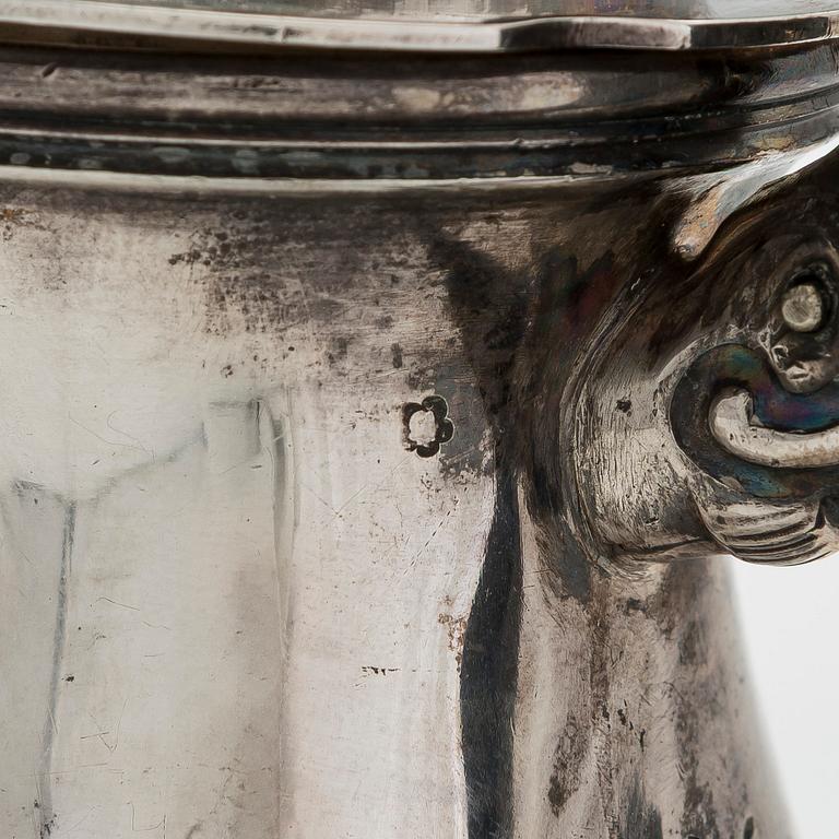 A Viennese silver pot, maker's mark of Josef Carl Klinkosch, Austria 1872-1922.