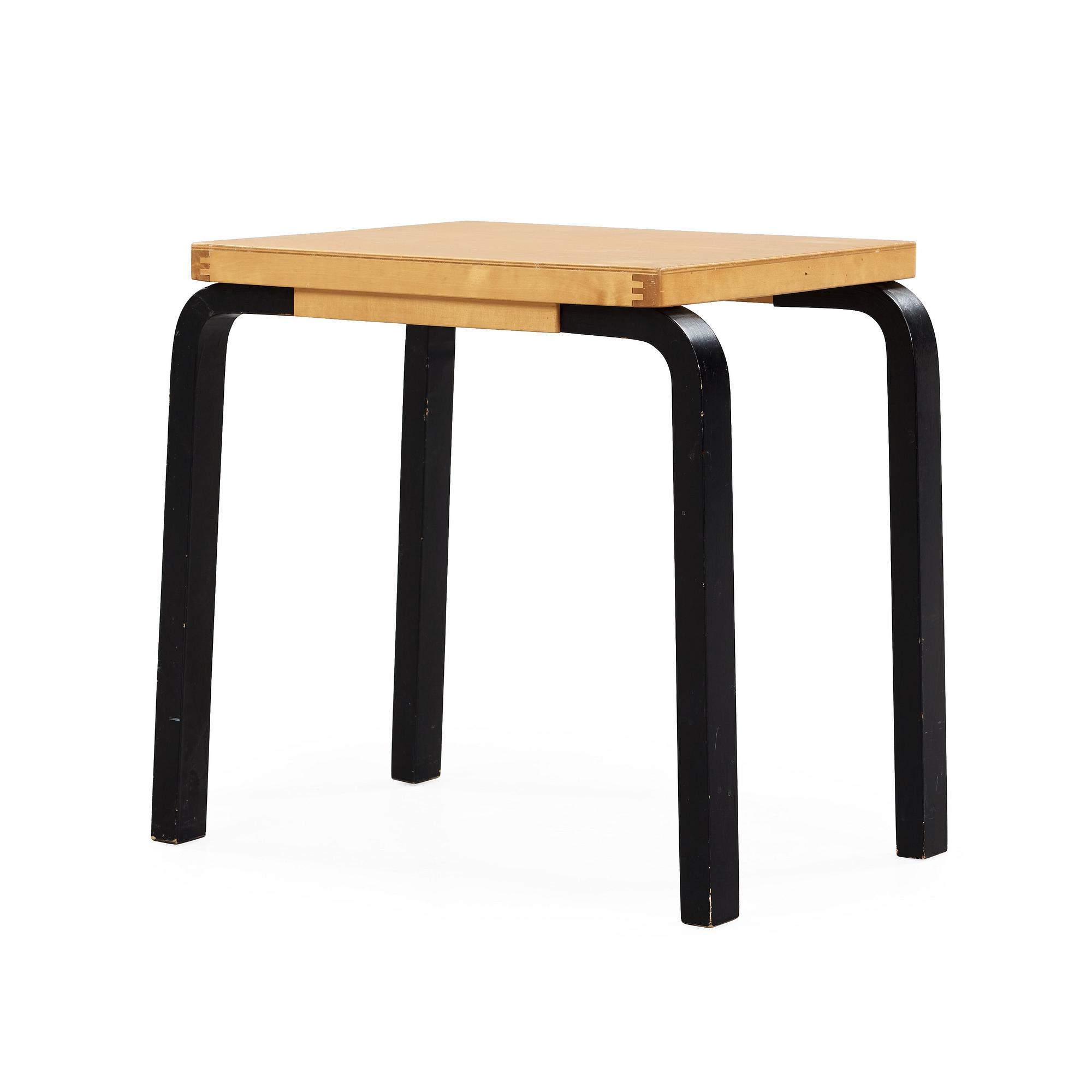 An Alvar Aalto birch table, made on license by Aalto Design Hedemora, for Artek, Sweden 1946-56.