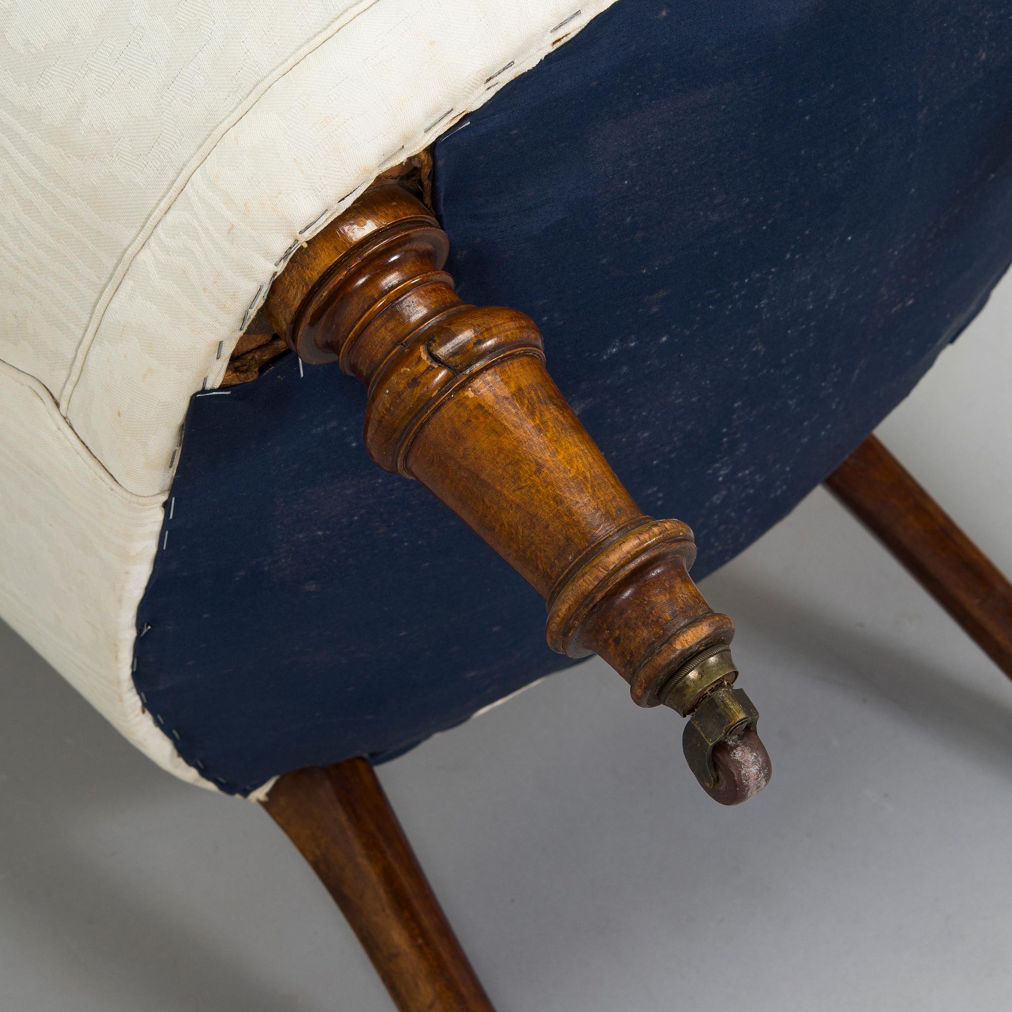 A pair of armchairs, late 19th century.
