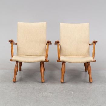 A pair of 1940's Swedish Modern easy chairs.