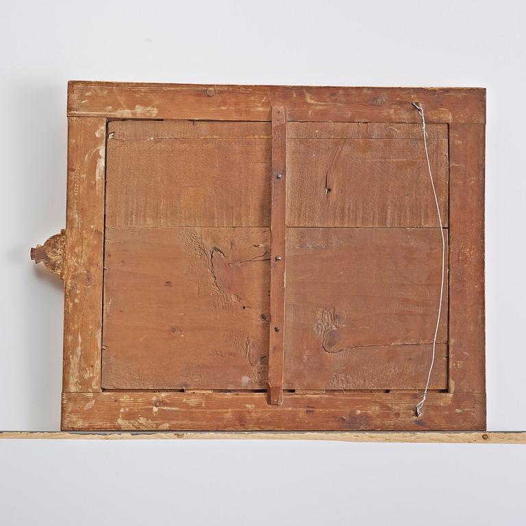 A pair of late Gustavian two-light girandole mirrors by I G Egelström, master 1790.