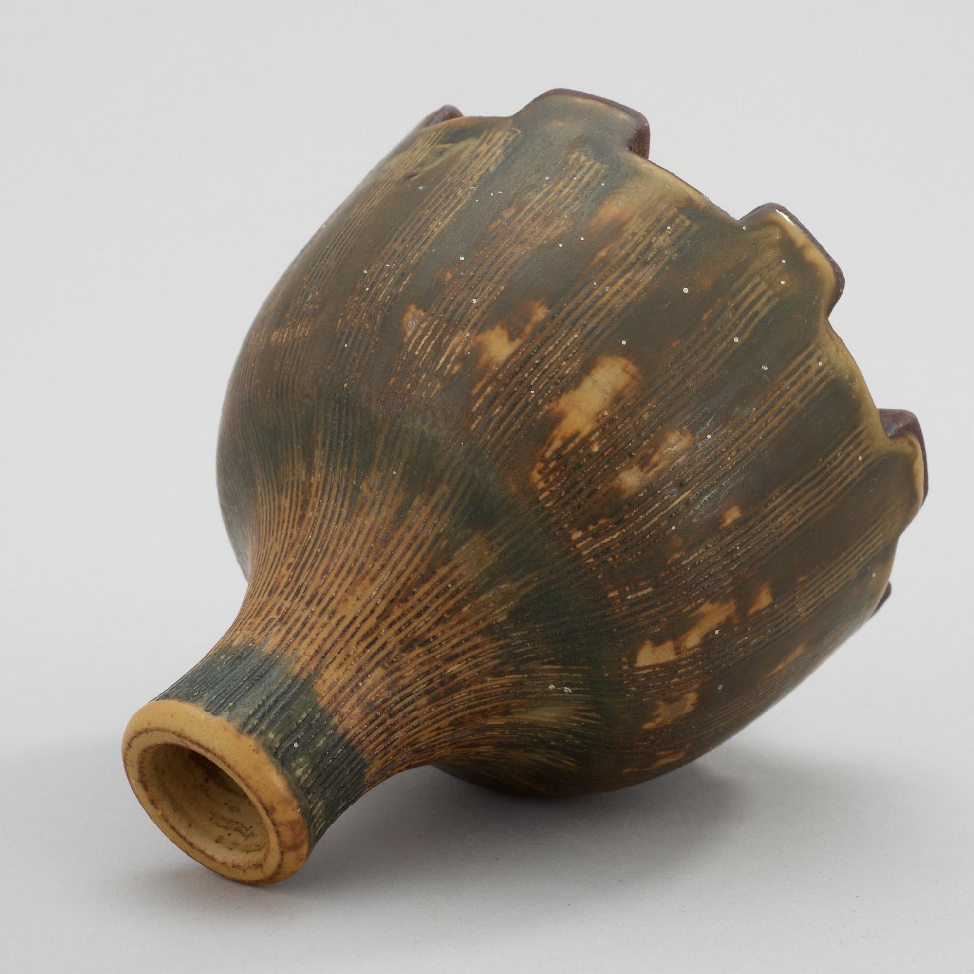 A Wilhelm Kåge 'Farsta' stoneware vase, Gustavsberg Studio 1955.