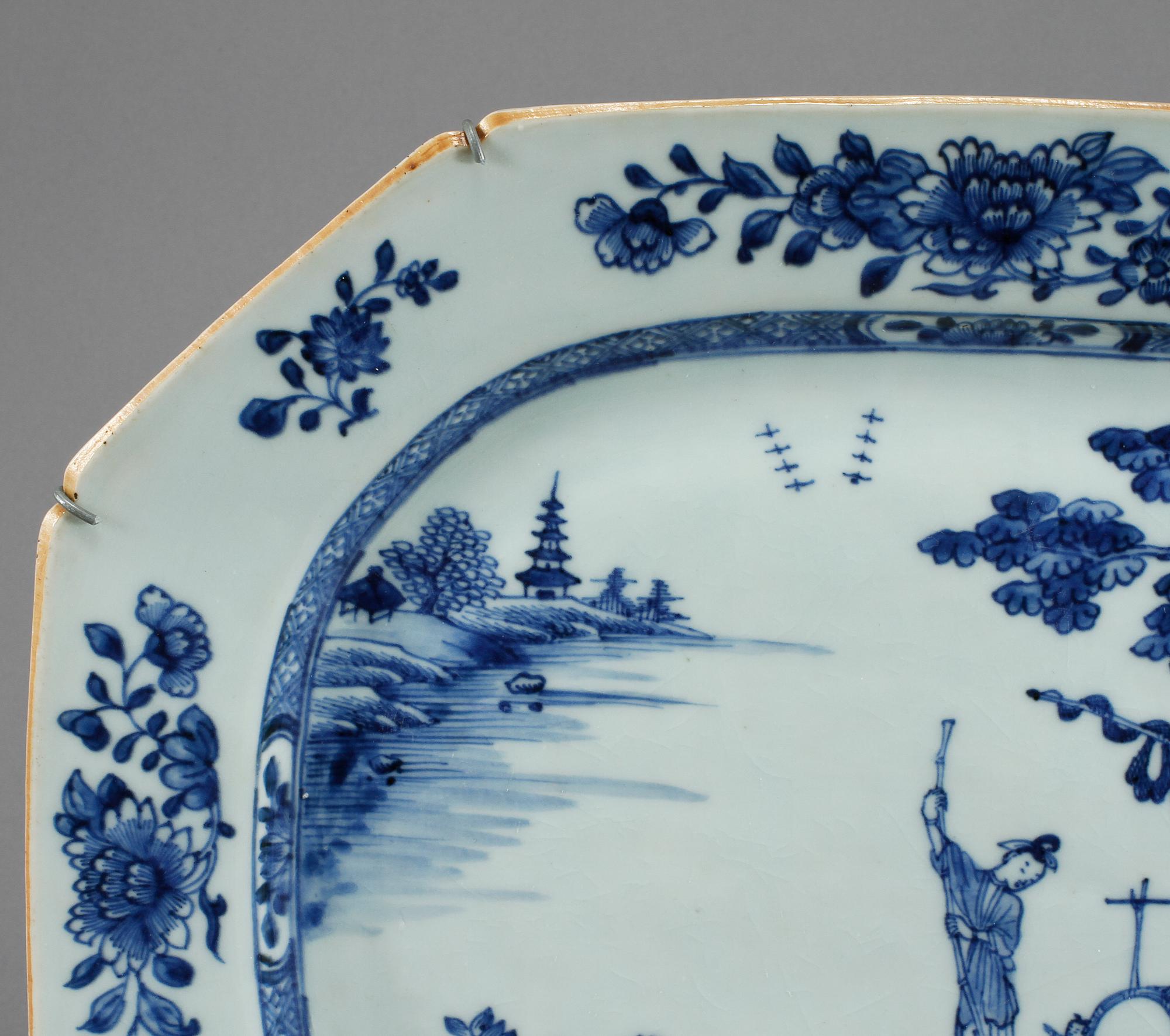 STEKFAT, porslin, Kina, 1700-tal.