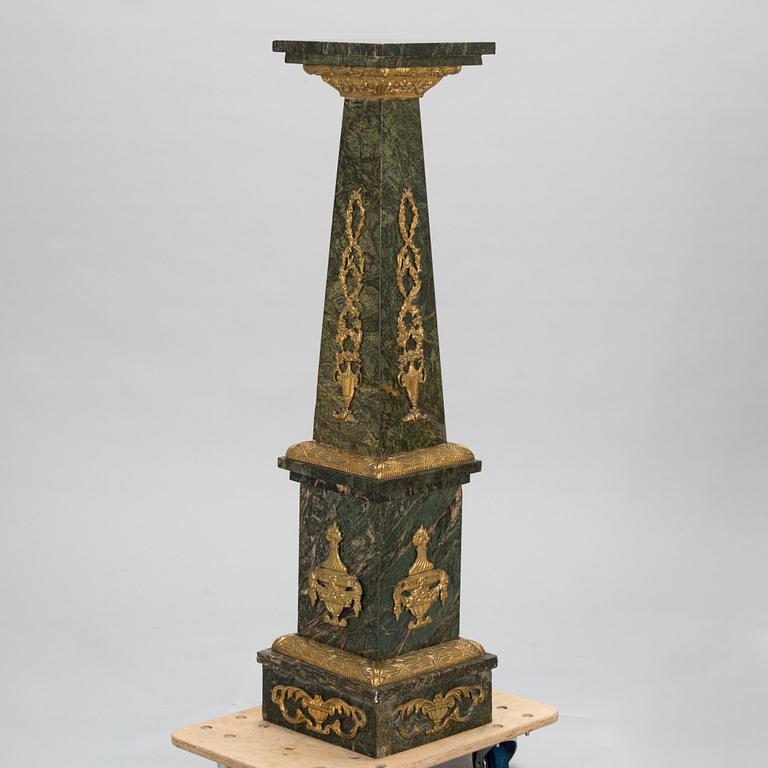 A marble pedestal, second half of the 20th century.