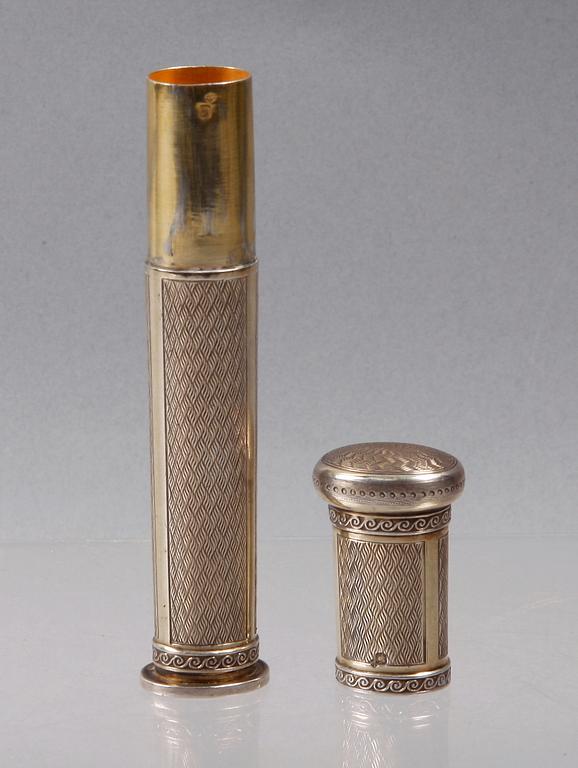 NÅLHUS, silver, trol Amédée Gravoin, Frankrike, 1800-talets andra hälft.