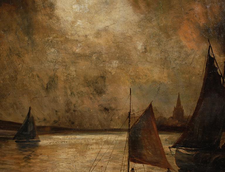 OKÄND KONSTNÄR, olja på duk, osignerad, 1800-tal.
