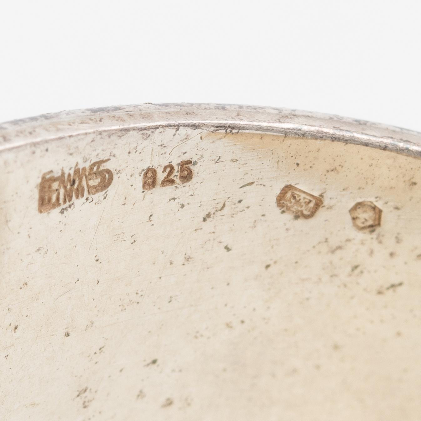 Armring, silver med kattögesten, Schweiz.