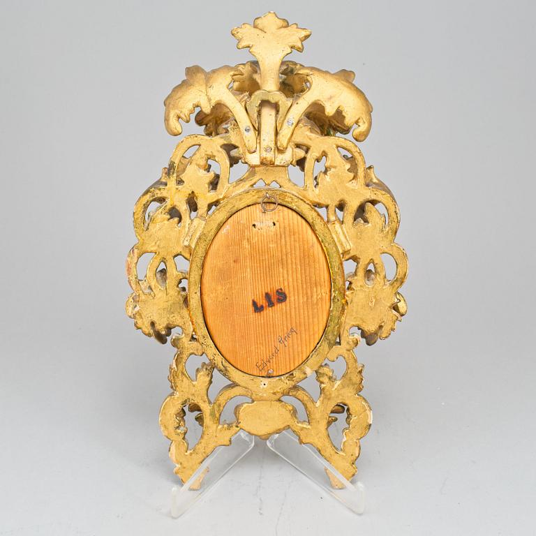 A 19th century gilt mirror.