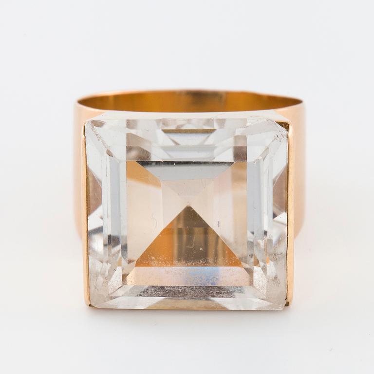 ATELJÉ STIGBERT, a faceted rock crystal ring.