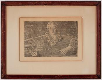 Anders Zorn · ANDERS ZORN, etning, sign.