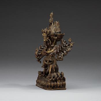 GUDOM, patinerad brons. Tibet, 1800-tal.