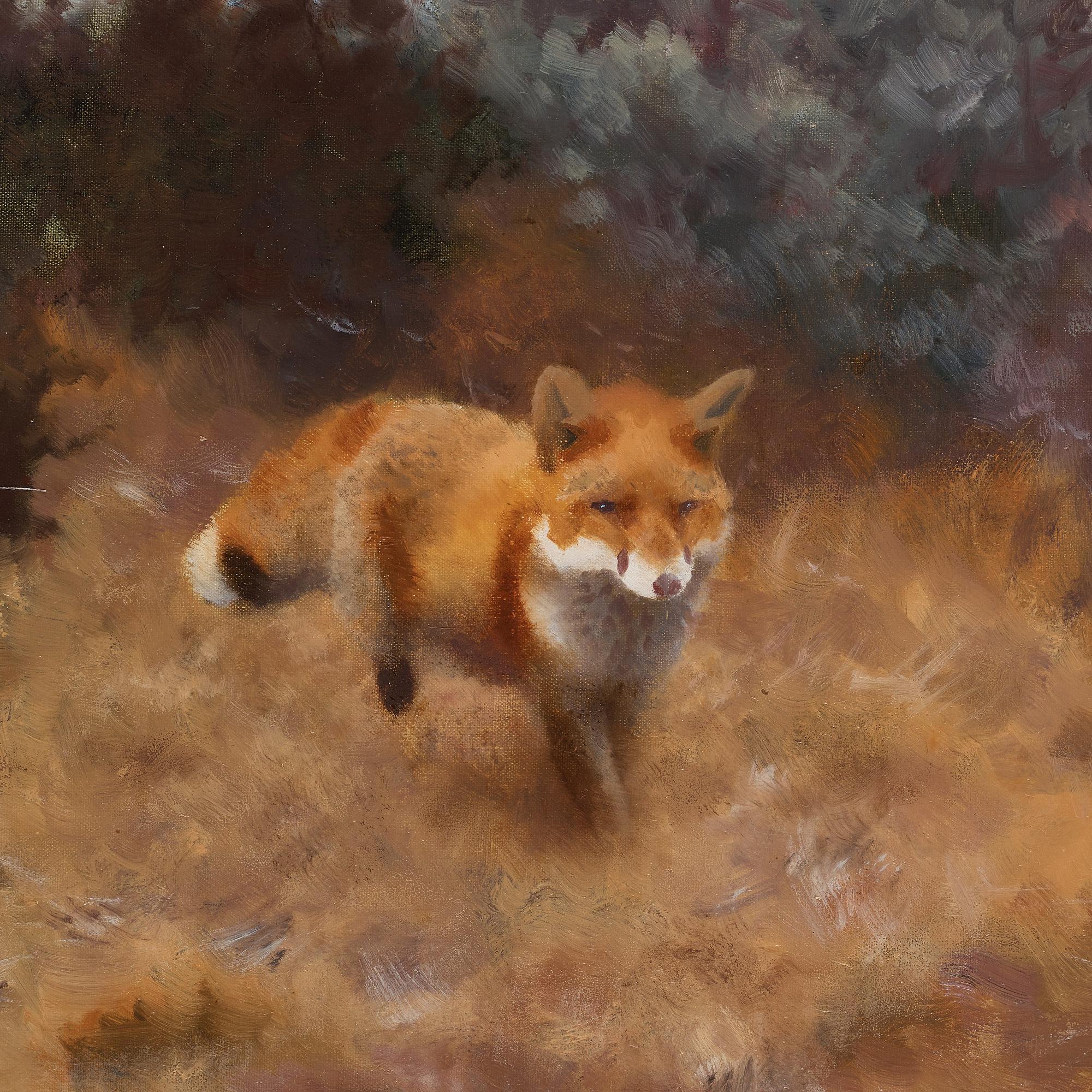 Bruno Liljefors, Fox in a fall landscape.