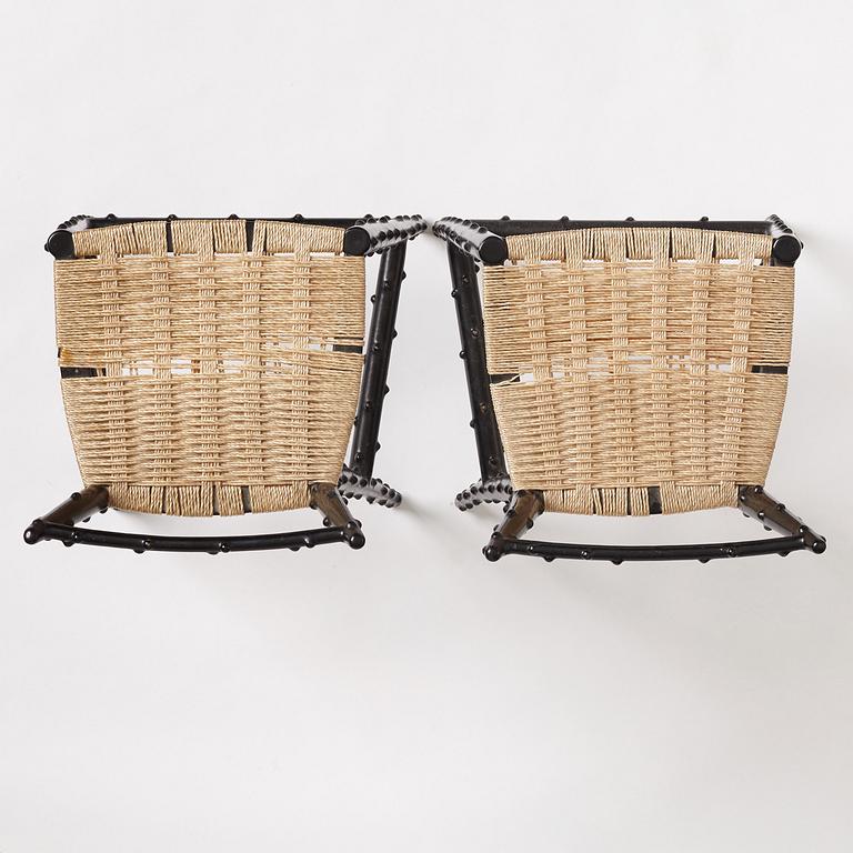 Piero Fornasetti, barstolar 1 par, Milano Italien, 1960-70-tal.