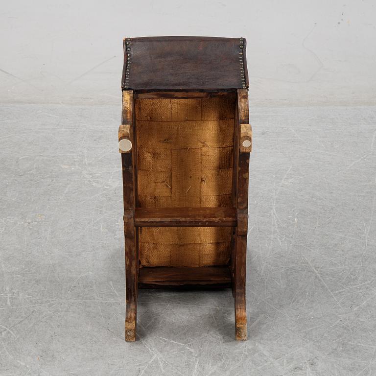 Otto Schulz, a leather stool for Boet, Gothenburg, 1930s.