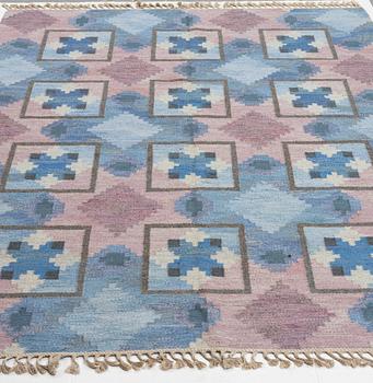 Judith Johansson, carpet, flat weave, "Stjärnöga", ca 259 x 196 cm, signed JJ.