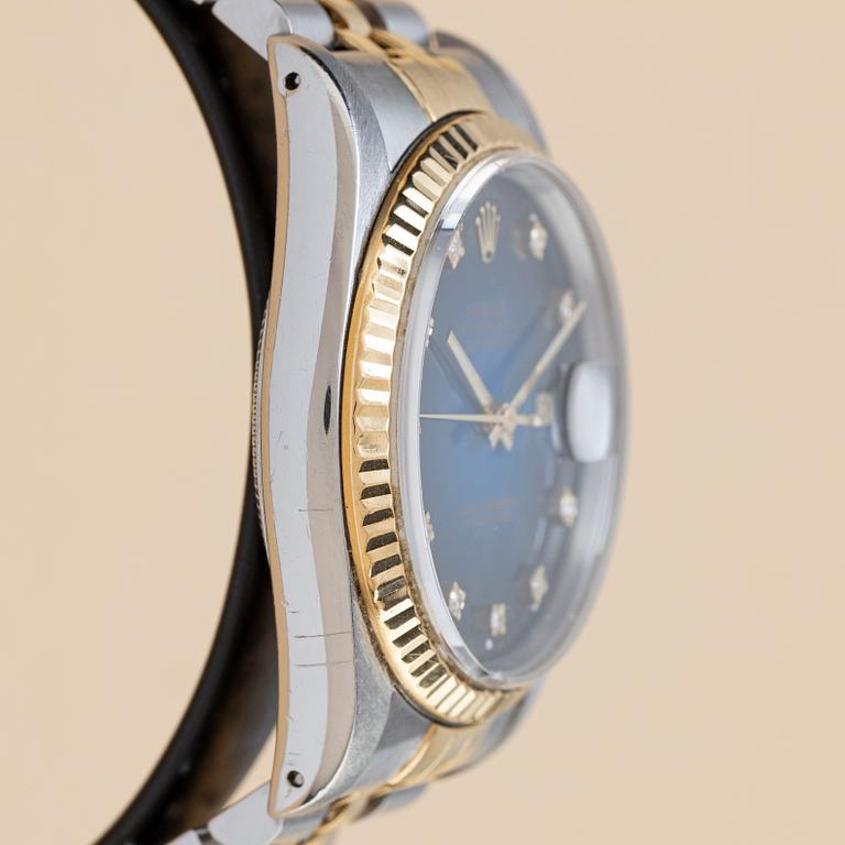 Rolex, Datejust, "Blue Diamond Vignette Dial", ca 1990.