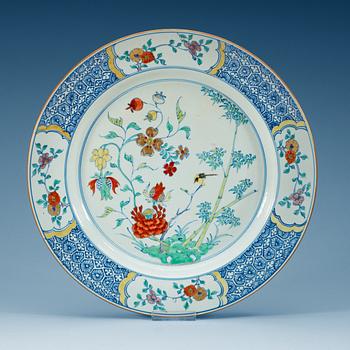 1452. A wucai charger, Qing dynasty, 18th Century.