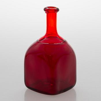 FLASKA och 4 GLAS, glas, Riihimäen lasi.