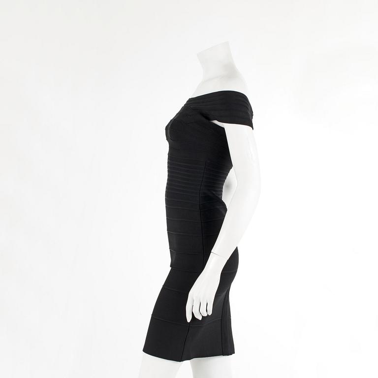 HERVE LEGER, a black dress. Size S.