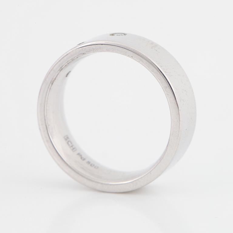 RING, Schalins, palladium med  diamanter.