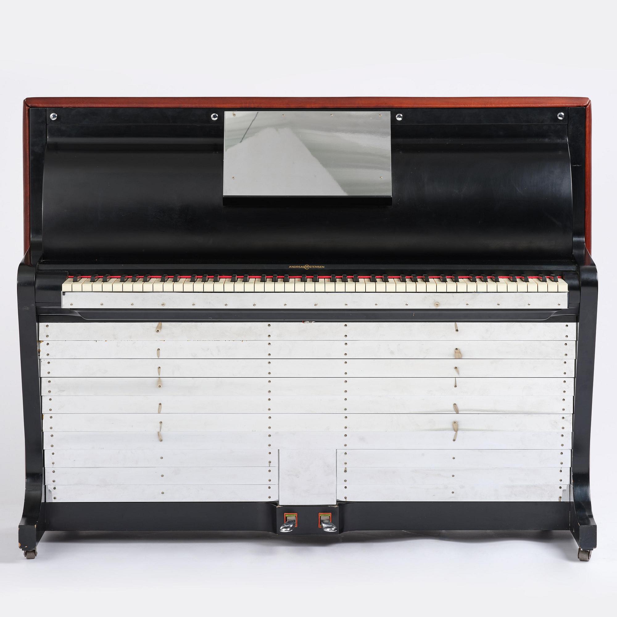 Poul Henningsen, a "PH Upright Piano", executed by Andreas Christensen, Denmark, 1940s.