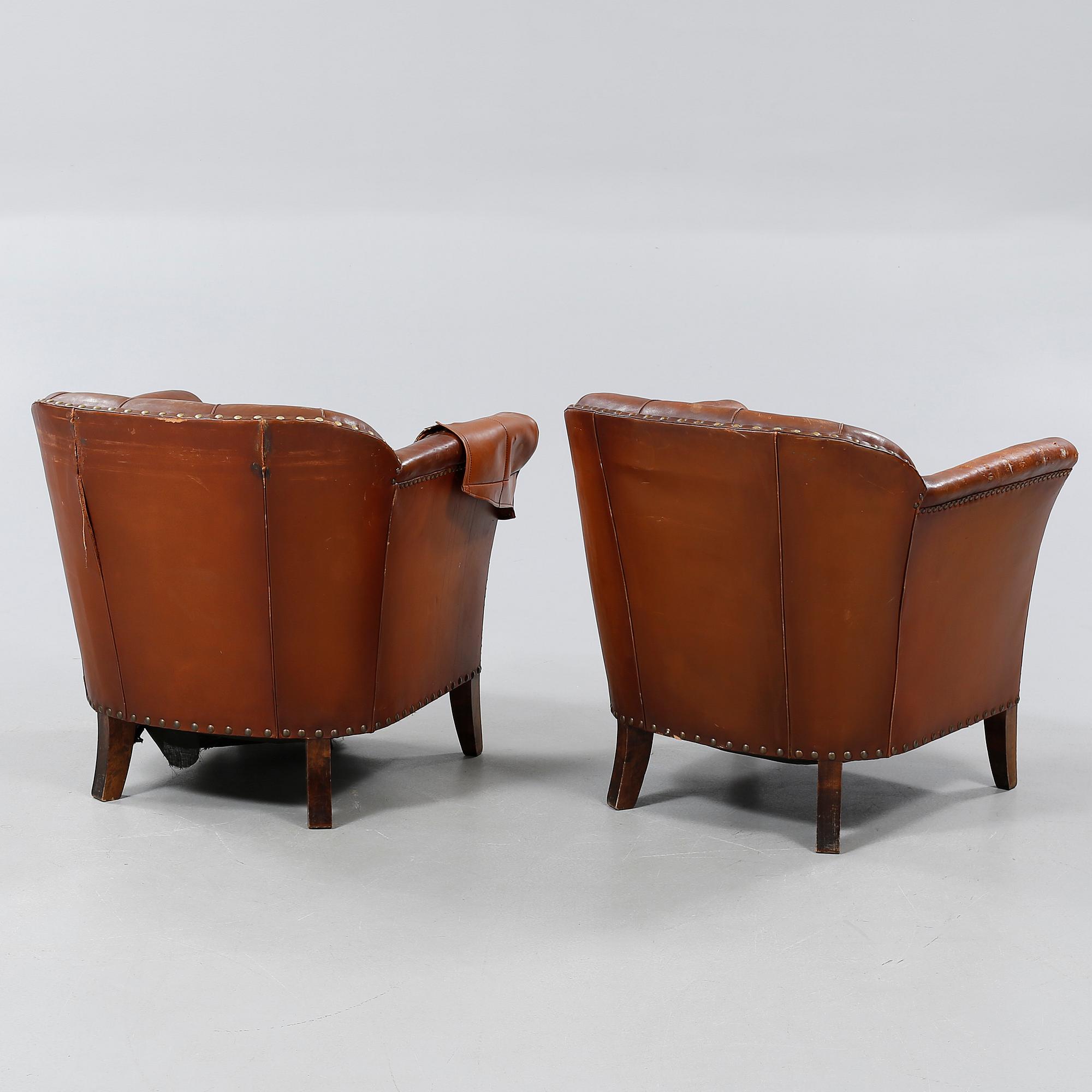 Early 20th century armchairs.