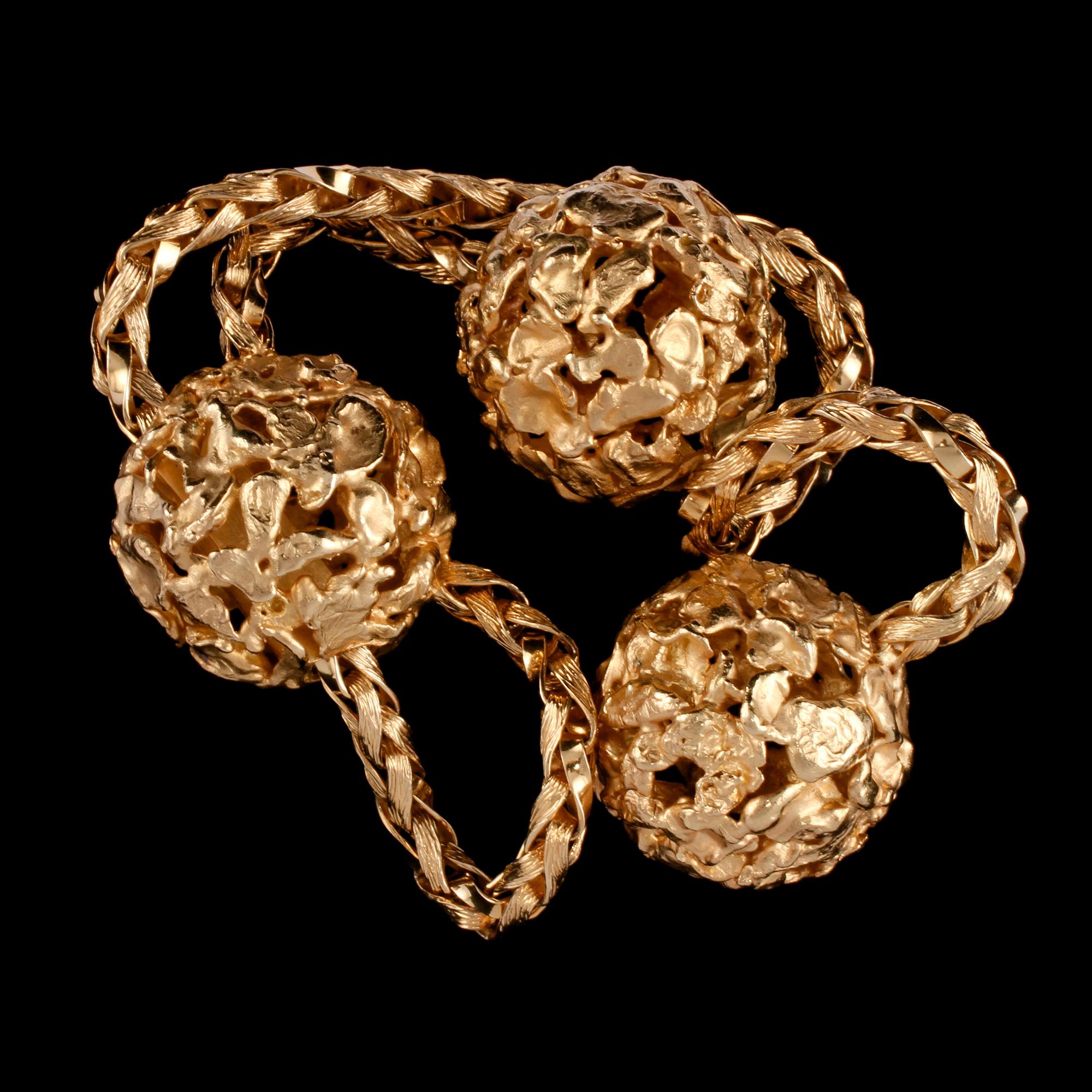 ARMBAND, 18k guld, stämplat E M.  Vikt 136 g.