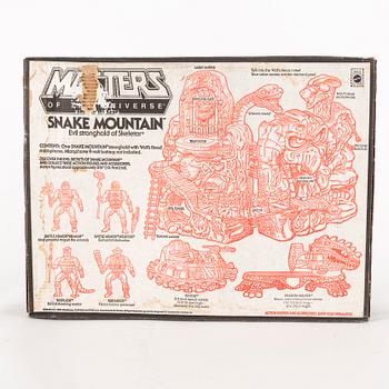 MASTERS OF THE UNIVERSE, Snake Mountain playset i förpackning, Mattel, 1983.
