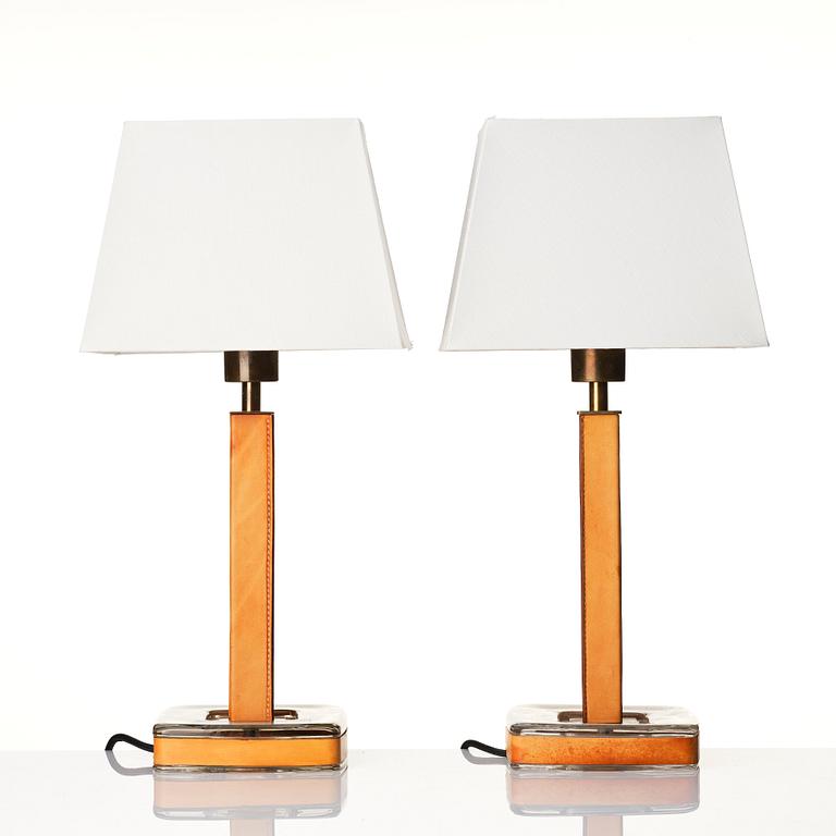 Uno Westerberg, a pair of table lamps, model '15773', Arvid Böhlmarks Lampfabrik, Sweden, 1960s.