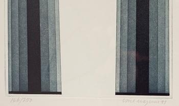 CARL MAGNUS, färgetsning, signerad och daterad -81, numr 166/250. Bok medföljer.