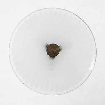 A glass ceiling lamp attributed to Edward Hald Orrefors, firsta part of the 20th Century.