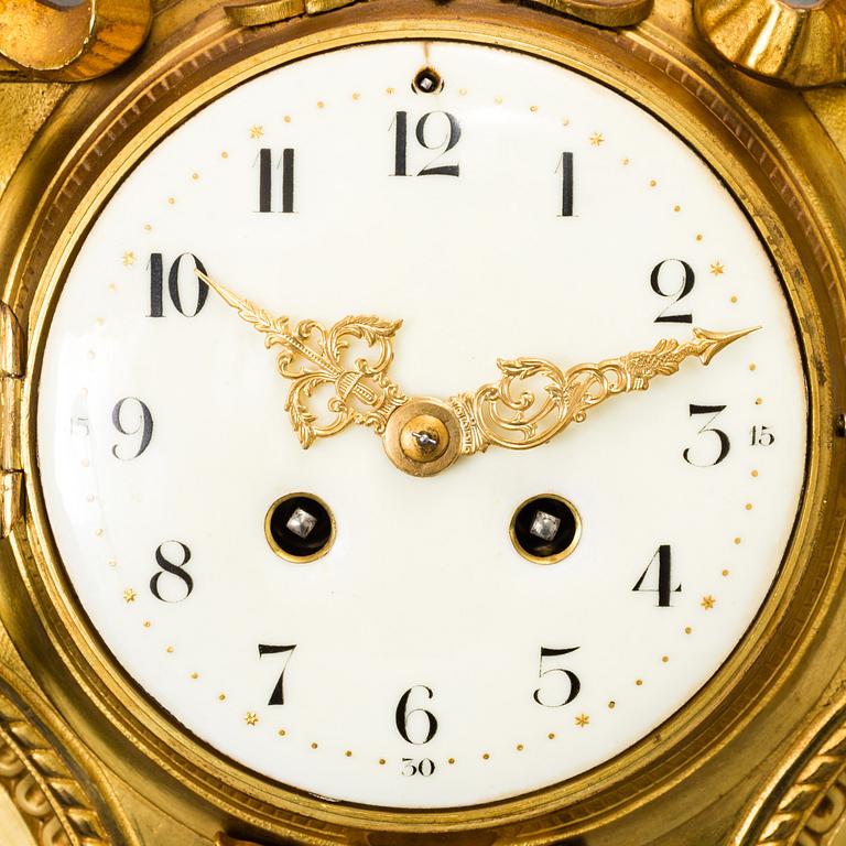 A wall clock, Japy Frères, France, late 19th century.