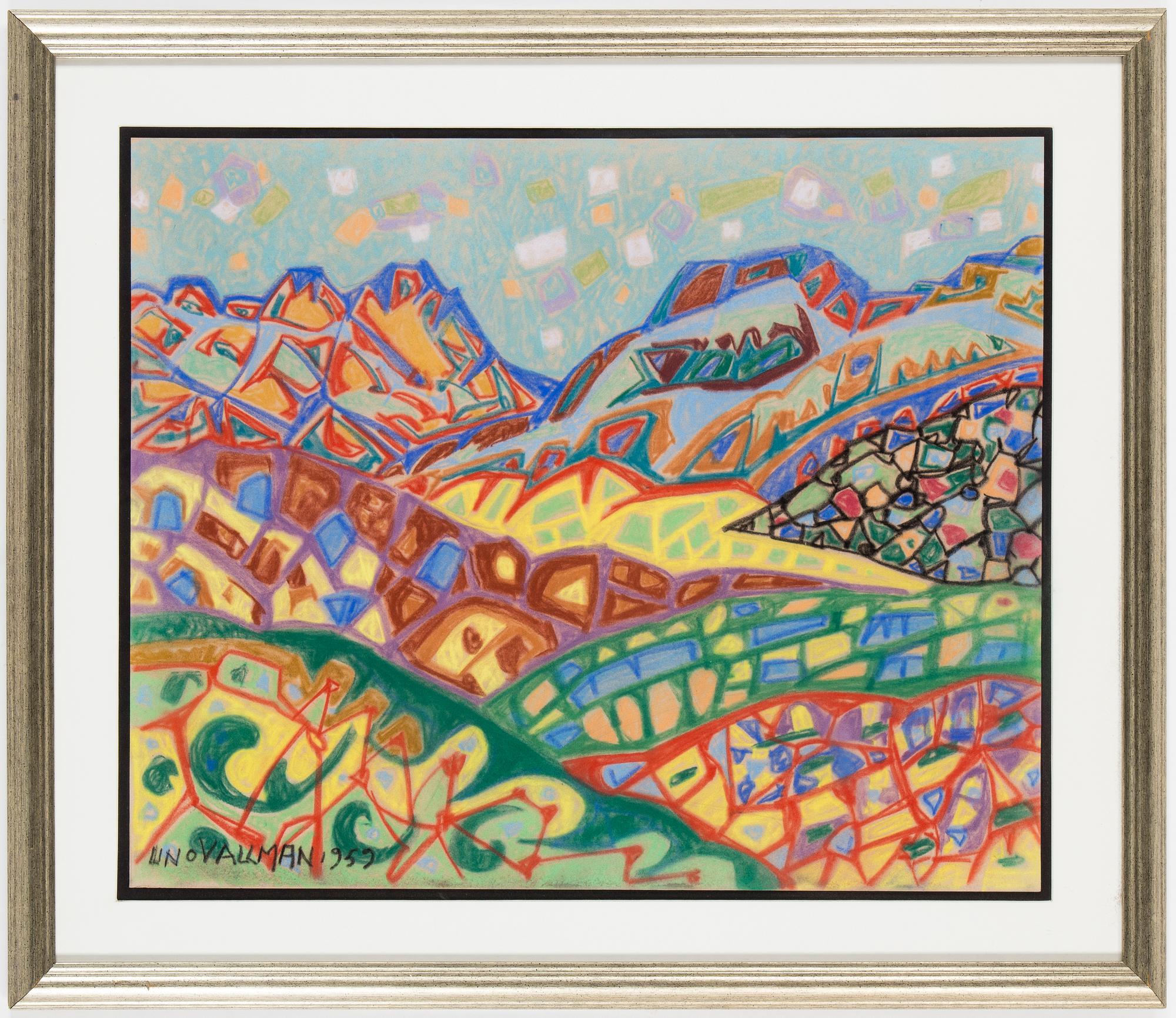 UNO VALLMAN, pastelll, signerad och daterad 1959.