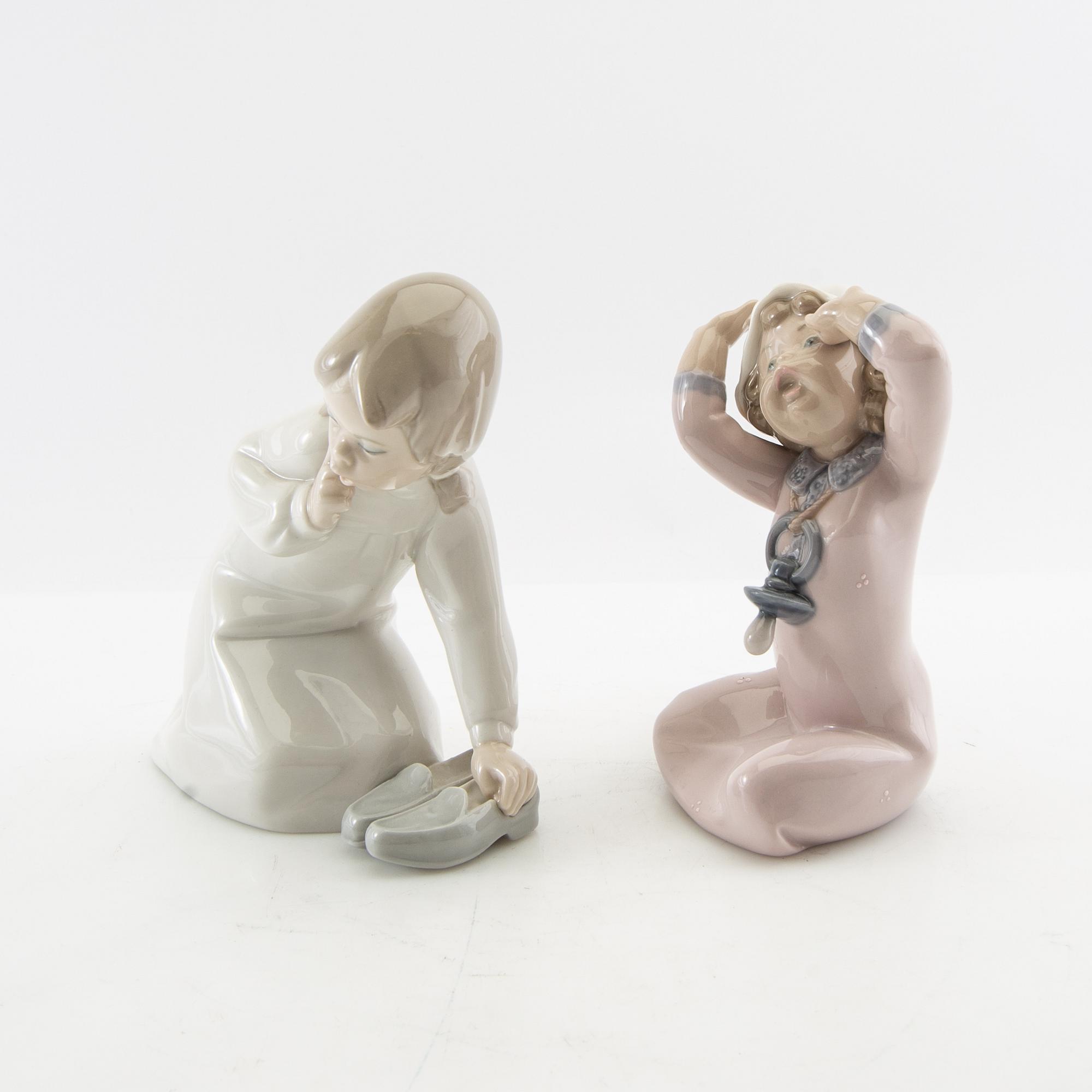 Figuriner, 2 st, Lladró Spanien 1971-1980.