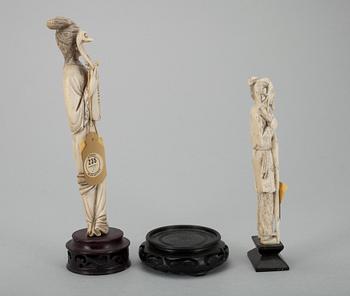 SKULPTUR 2 ST, ben, Kina, 1900-talets mitt.