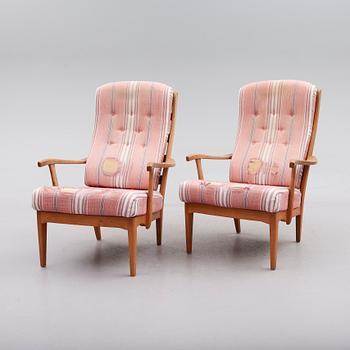 FÅTÖLJER, 1 par, "Stora Fjäderbrickan, Carl Malmsten, 1900-talets andra hälft.