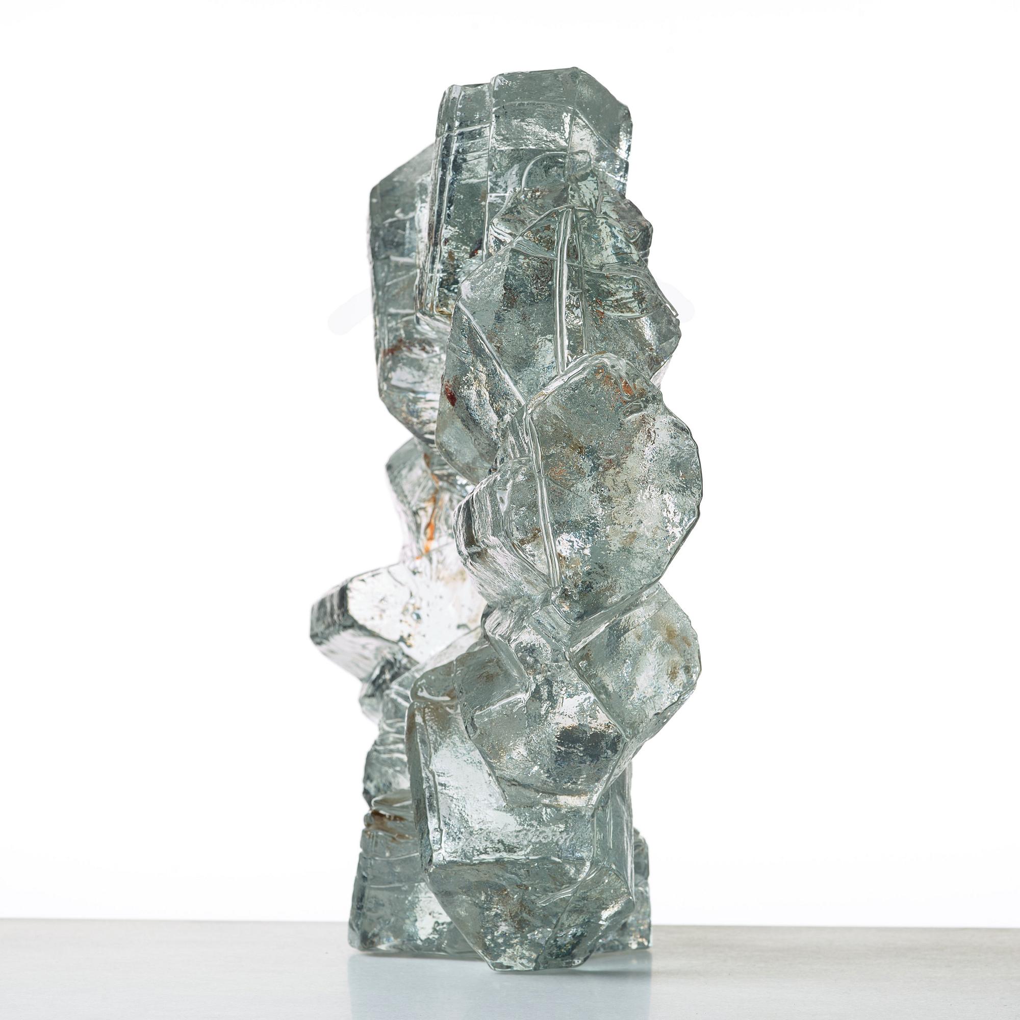 Edvin Öhrström, a "Korona" cast glass sculpture, Lindshammar, Sweden 1960's.