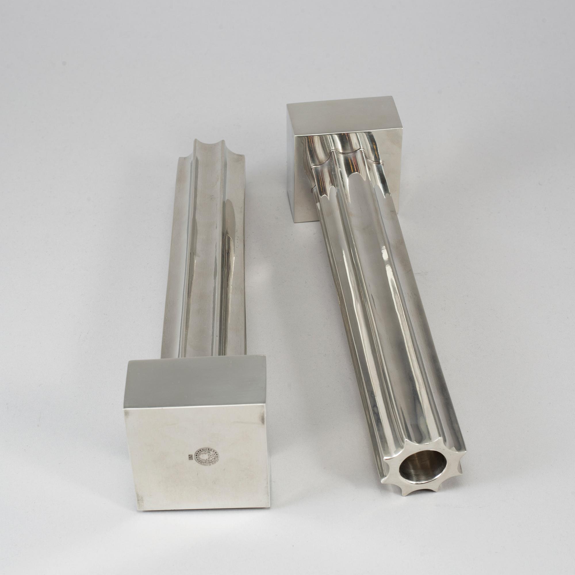 Gustaf Nordenskiöld, a pair of 'Kolonn' pewter candlesticks from Svenskt Tenn, 2019.